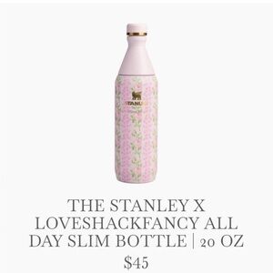 Love Shack Fancy x Stanley 20 oz bottle in blooming heirloom
